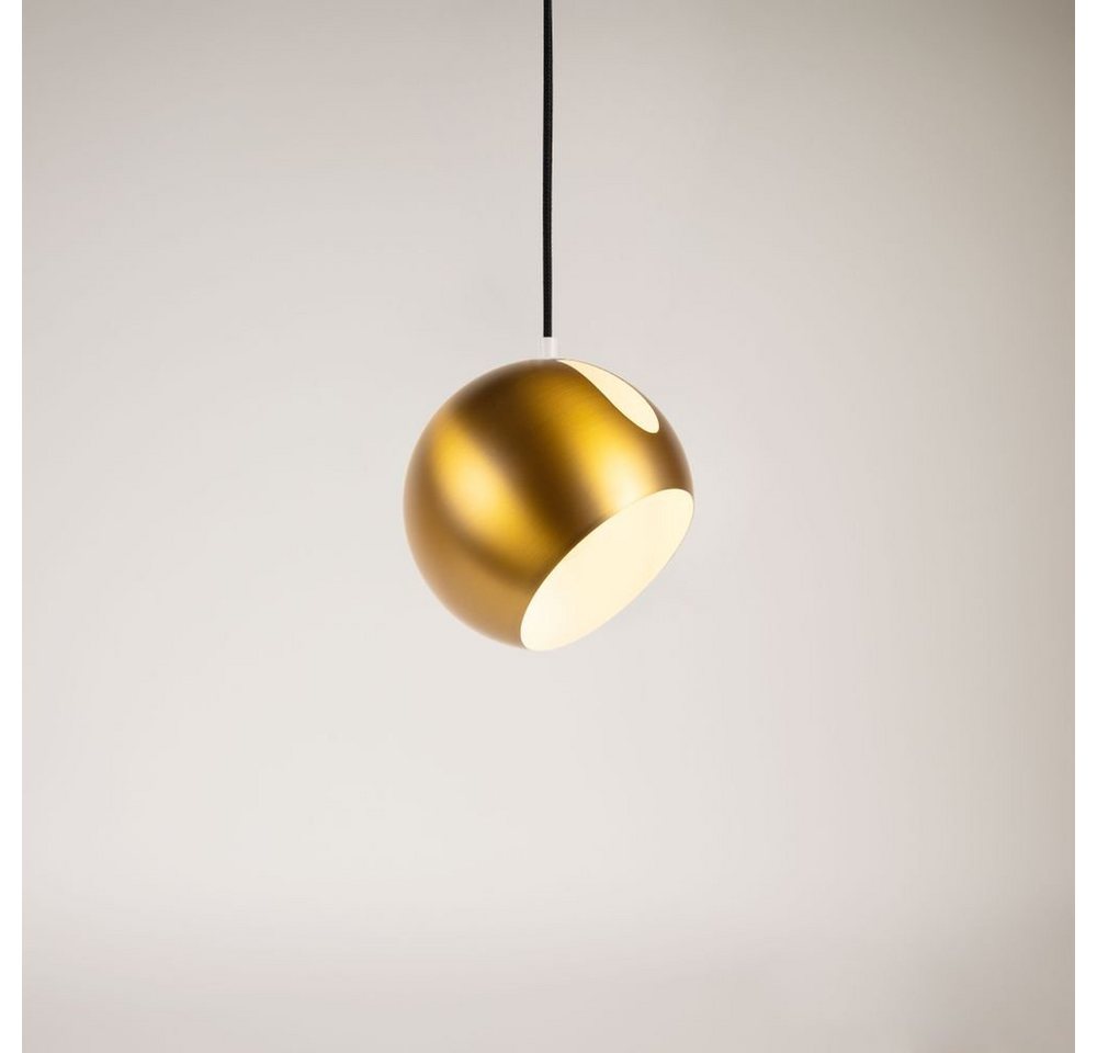 s.luce Pendelleuchte Pendelleuchte Ball tauschbarer Schirm Gold von s.luce