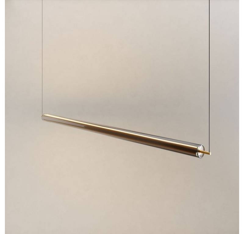 s.luce Pendelleuchte Ranya LED Up&Down Hängeleuchte Glas Fernbedienung Gold/Rauch, Warmweiß s.luce Pendelleuchte Ranya LED Up&Down Hängeleuchte Glas Fernbedienung Gold/Rauch, Warmweiß von s.luce