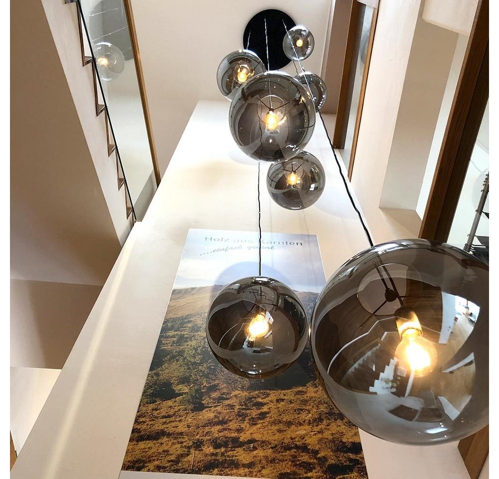 s.luce Pendelleuchte Sphere Galerieleuchte 3- oder 5-flammig Modular Chrom/Klar von s.luce