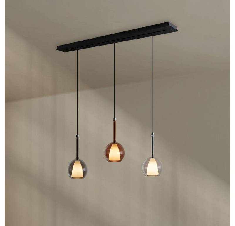 s.luce Pendelleuchte Belluna Esstisch Pendelleuchte 3-fl. 120cm Baldachin Mehrfarbig s.luce Pendelleuchte Belluna Esstisch Pendelleuchte 3-fl. 120cm Baldachin Mehrfarbig von s.luce