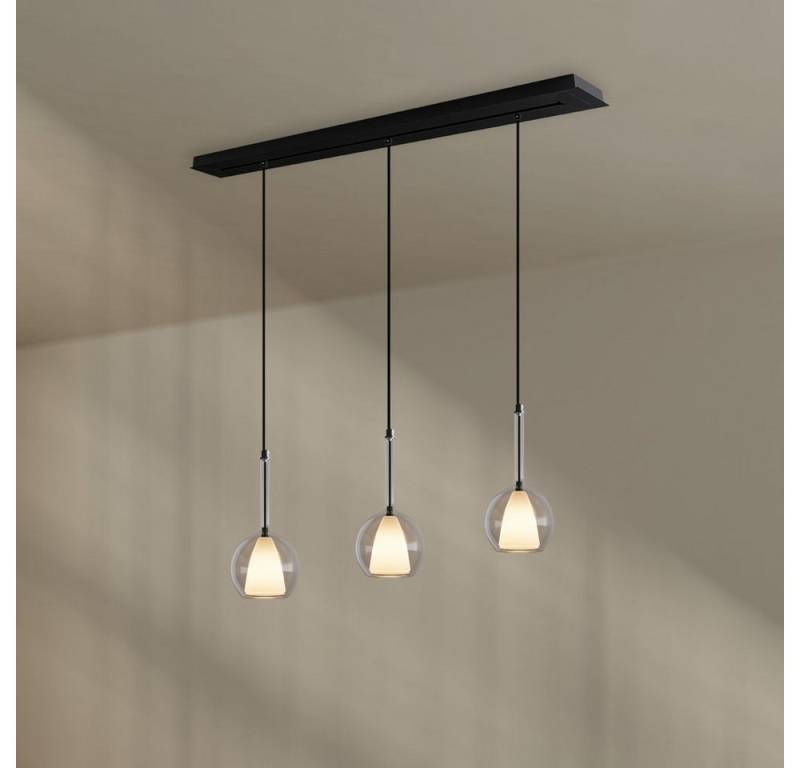 s.luce Pendelleuchte Belluna Esstisch Pendelleuchte 3-fl. 120cm Baldachin Klar von s.luce