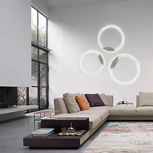 s.luce Ring 40 LED Deckenlampe Wandlampe Dimmbar Deckenleuchte Wandleuchte, Farbe:Alu-Gebürstet von s`luce