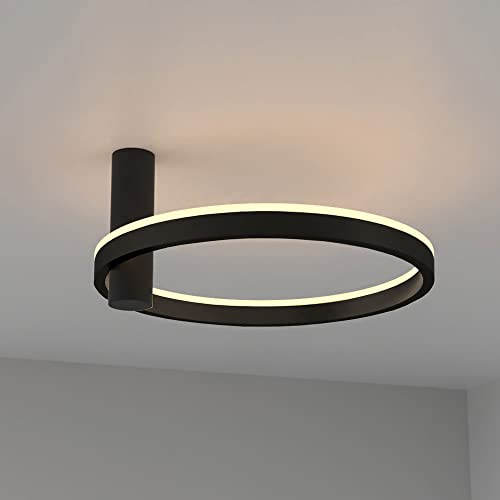 s.luce Ring Air LED Deckenleuchte Deckenlampe Wohnzimmerlampe Dimmbar, Farbe Schwarz von s.luce