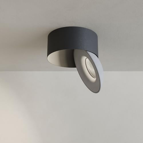 s.luce Santa Neo LED-Deckenstrahler schwenkbar dimmbar Deckenlampe Deckenleuchte, Farbe:Schwarz/Weiß, Lichtfarbe:Neutralweiß (4000K) von s`luce