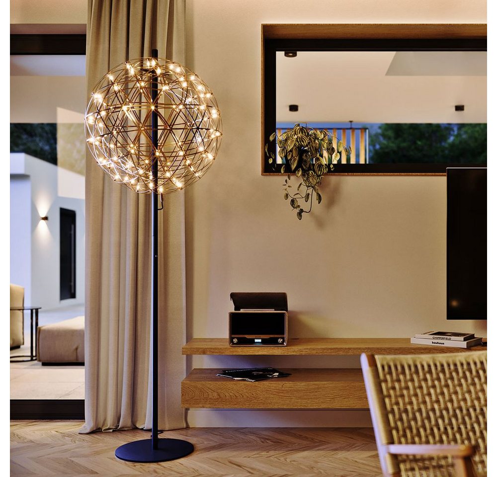 s.luce Stehlampe Atom LED-Stehleuchte aus Metall mit Touchdimmer Chrom, Schwarz, Warmweiß s.luce Stehlampe Atom LED-Stehleuchte aus Metall mit Touchdimmer Chrom, Schwarz, Warmweiß von s.luce