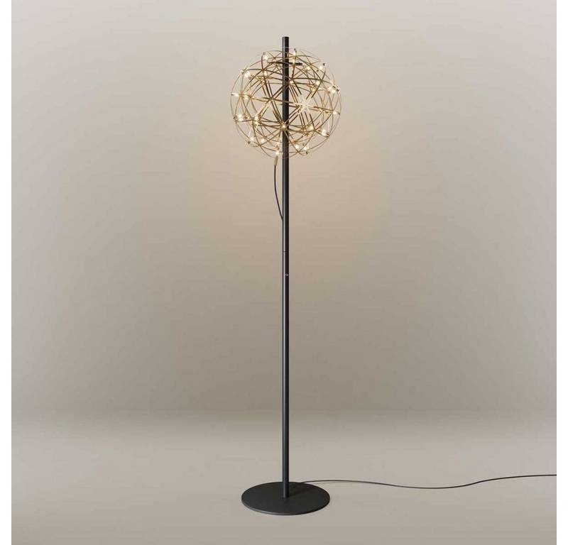 s.luce Stehlampe Atom LED-Stehleuchte aus Metall mit Touchdimmer Gold, Schwarz, Warmweiß von s.luce