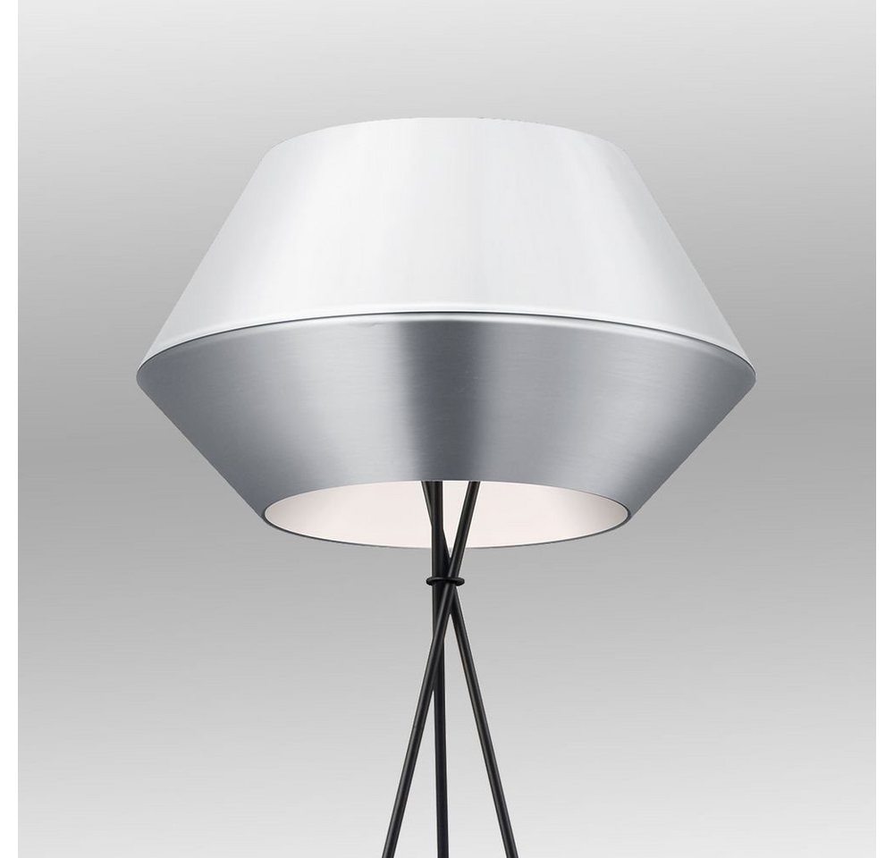 s.luce Stehlampe Individuelle Stehleuchte SkaDa Ø 50cm Aluminium/Weiß, Warmweiß von s.luce