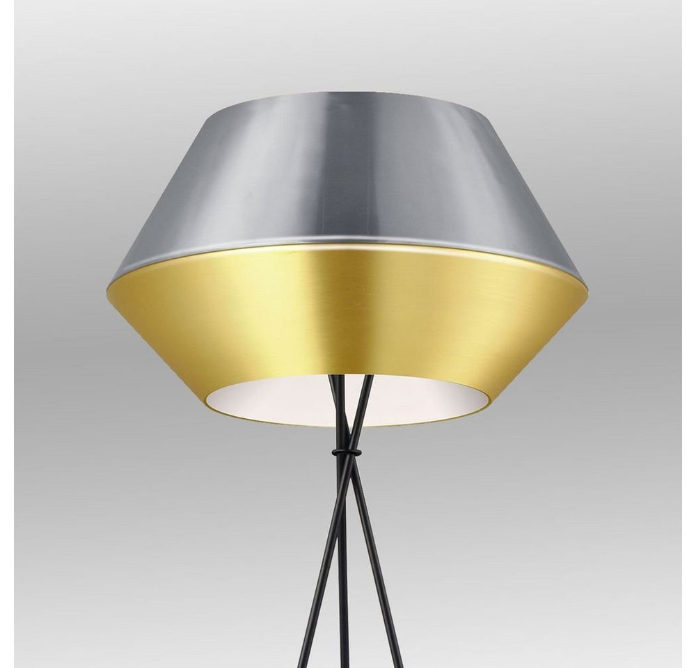 s.luce Stehlampe Individuelle Stehleuchte SkaDa Ø 50cm Gold/Aluminium, Warmweiß von s.luce