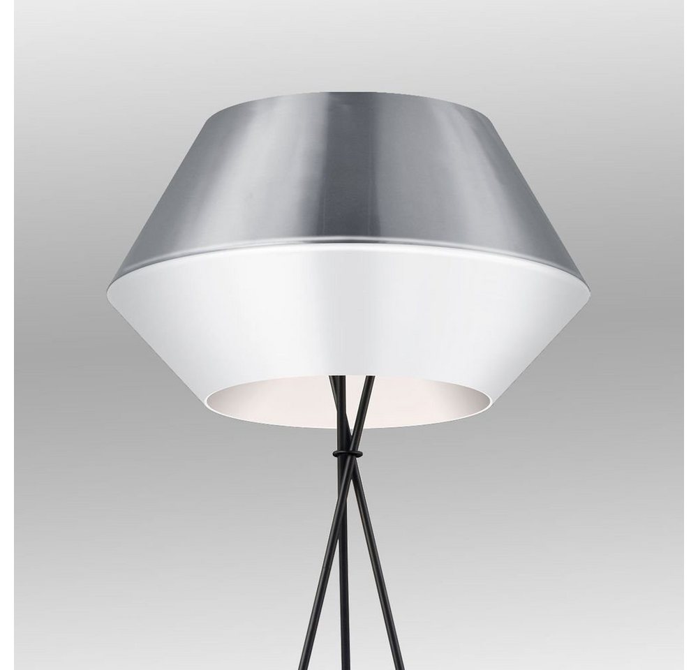 s.luce Stehlampe Individuelle Stehleuchte SkaDa Ø 50cm Weiß/Aluminium, Warmweiß von s.luce