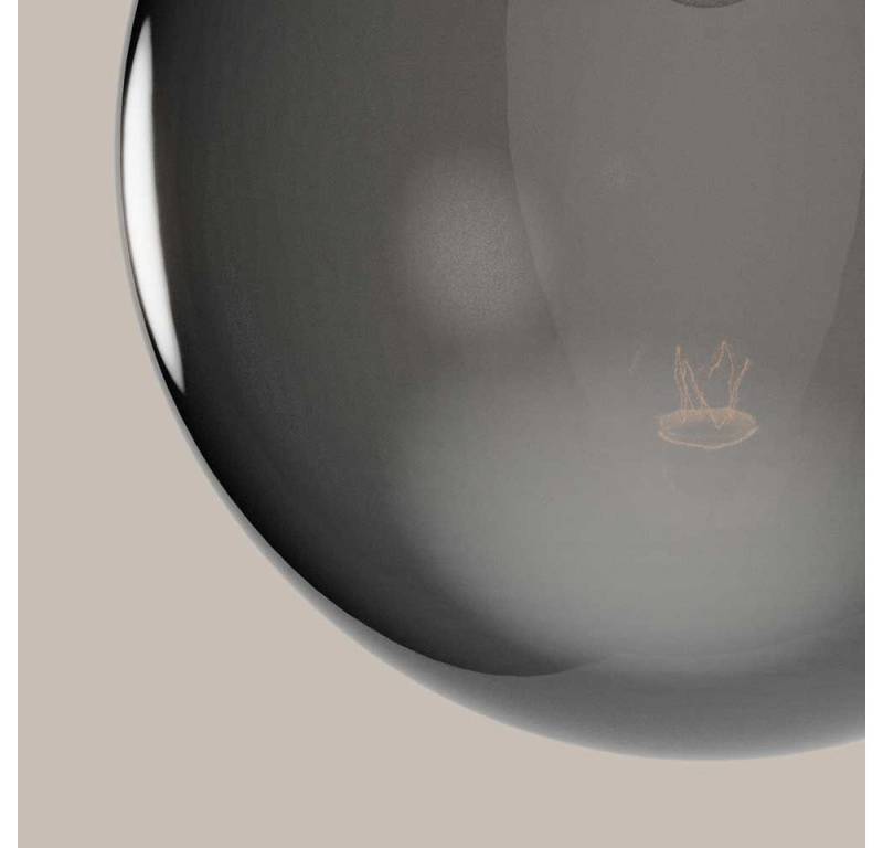 s.luce Stehlampe Stehleuchte Orb Poseidon mit Glaskugel 175cm Rauch von s.luce