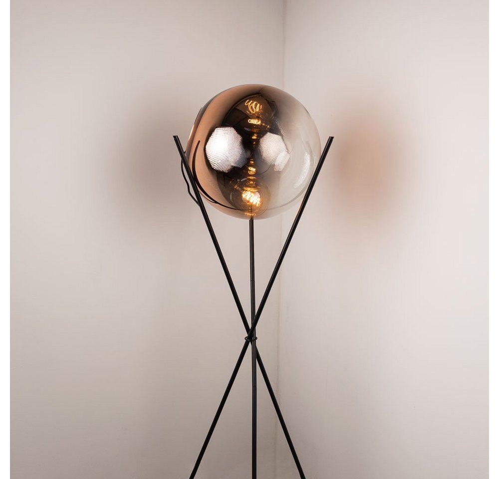 s.luce Stehlampe Stehleuchte Progress 40cm Kupfer, Schwarz von s.luce