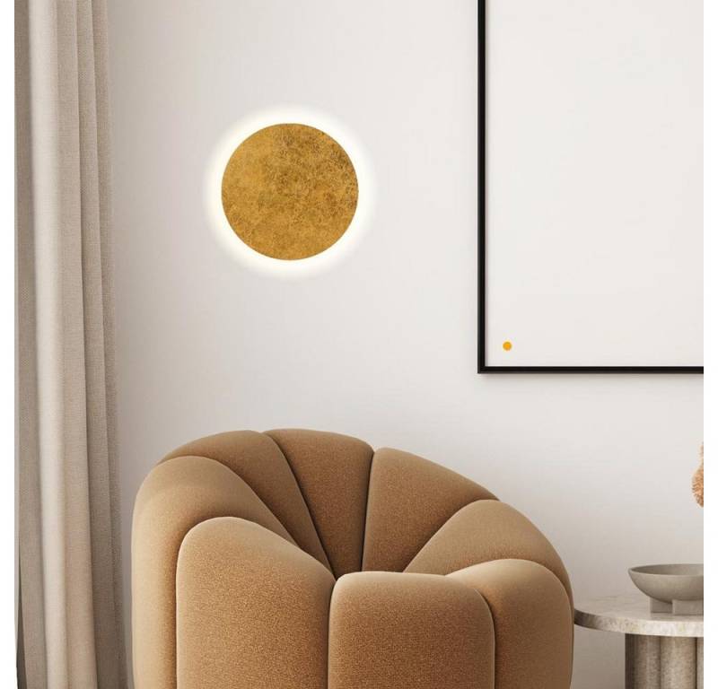 s.luce Wandleuchte Indirekte LED Wandlampe & Deckenleuchte Cloud Blattgold, Warmweiß von s.luce
