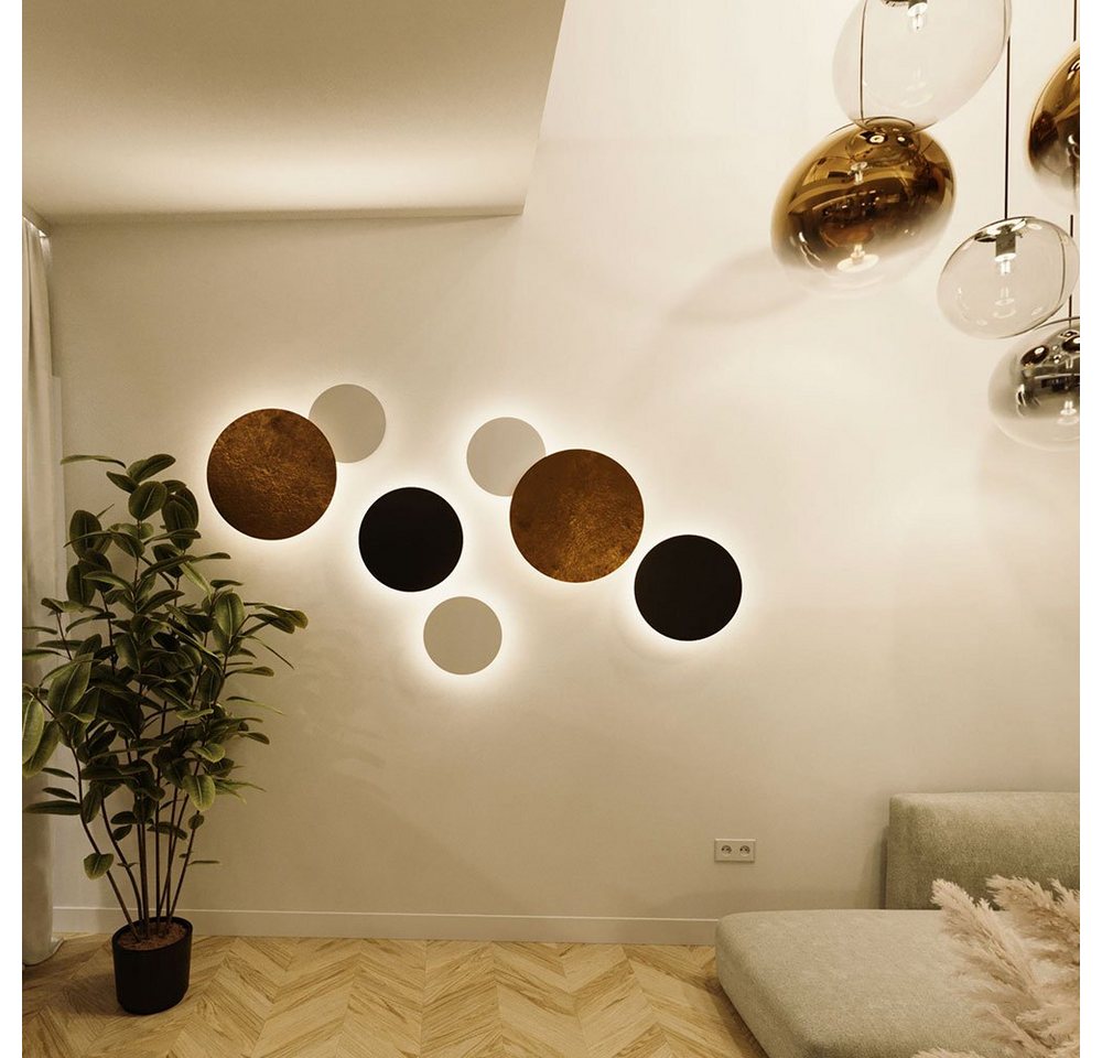 s.luce Wandleuchte Indirekte LED Wandleuchten Kombination Cloud Schwarz, Warmweiß von s.luce