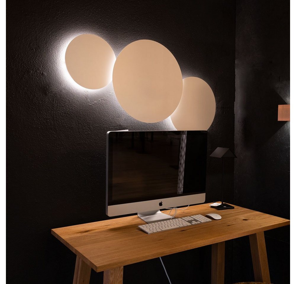 s.luce Wandleuchte Indirekte LED Wandleuchten Kombination Cloud Weiß, Warmweiß von s.luce