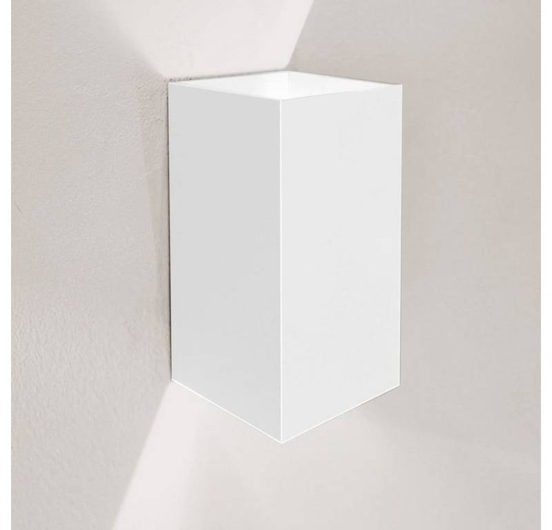 s.luce Wandleuchte LED Außenwandleuchte Ixa IP44 Weiß, Warmweiß von s.luce