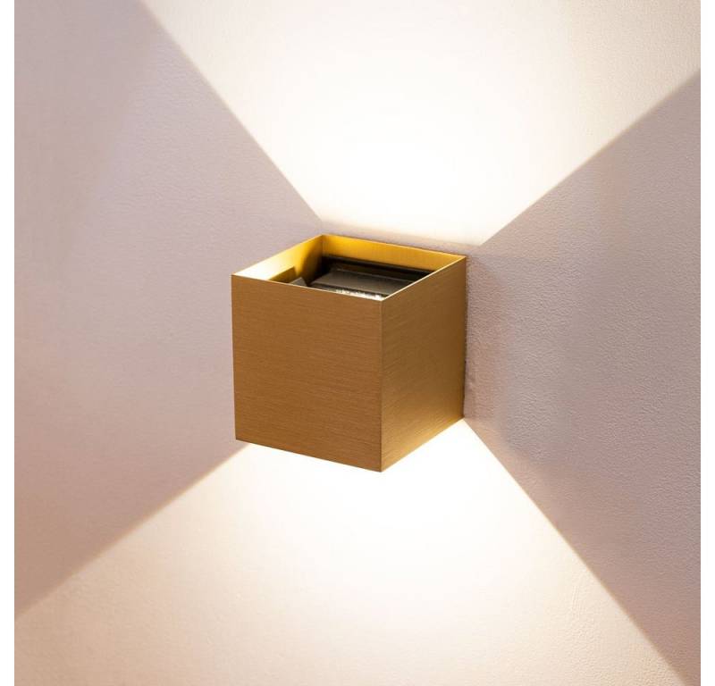 s.luce Wandleuchte LED High Power Wandlampe Ixa IP20 Gold, Warmweiß von s.luce