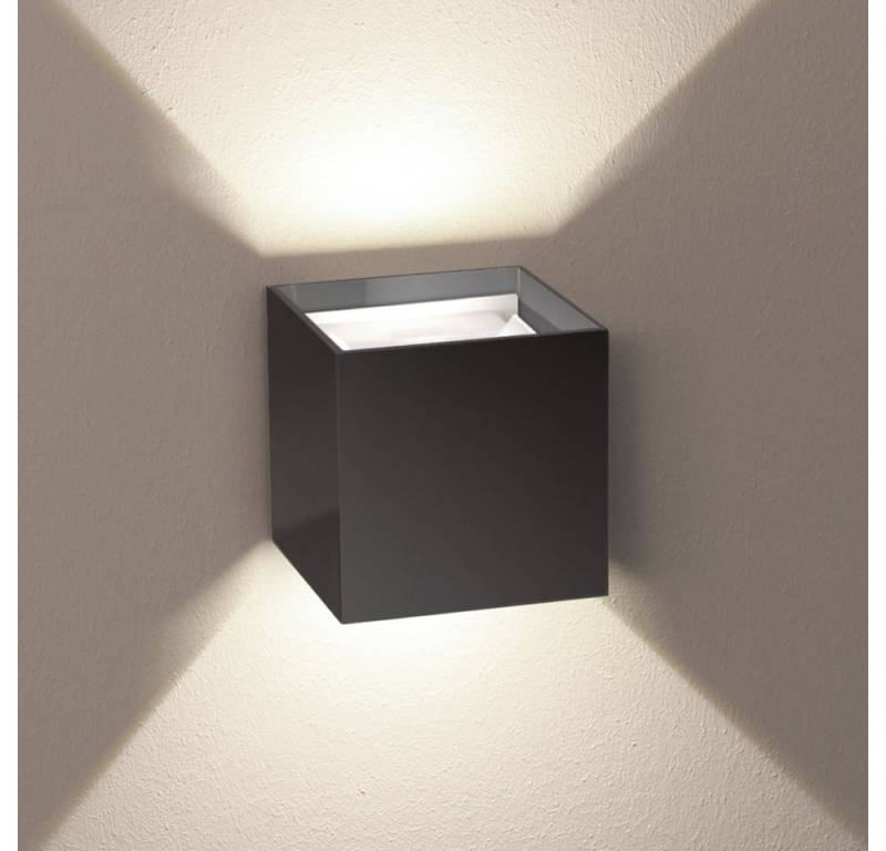 s.luce Wandleuchte LED Wandlampe Ixa mit Bewegungsmelder Anthrazit, Warmweiß von s.luce