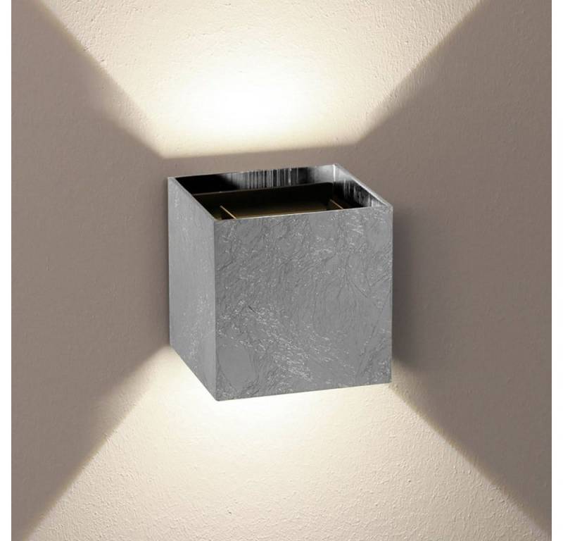 s.luce Wandleuchte LED Wandlampe Ixa mit Bewegungsmelder Blattsilber, Warmweiß von s.luce