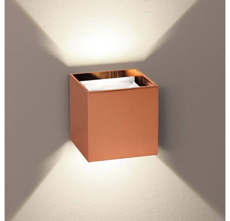 s.luce Wandleuchte LED Wandlampe Ixa mit Bewegungsmelder Kupfer, Warmweiß von s.luce