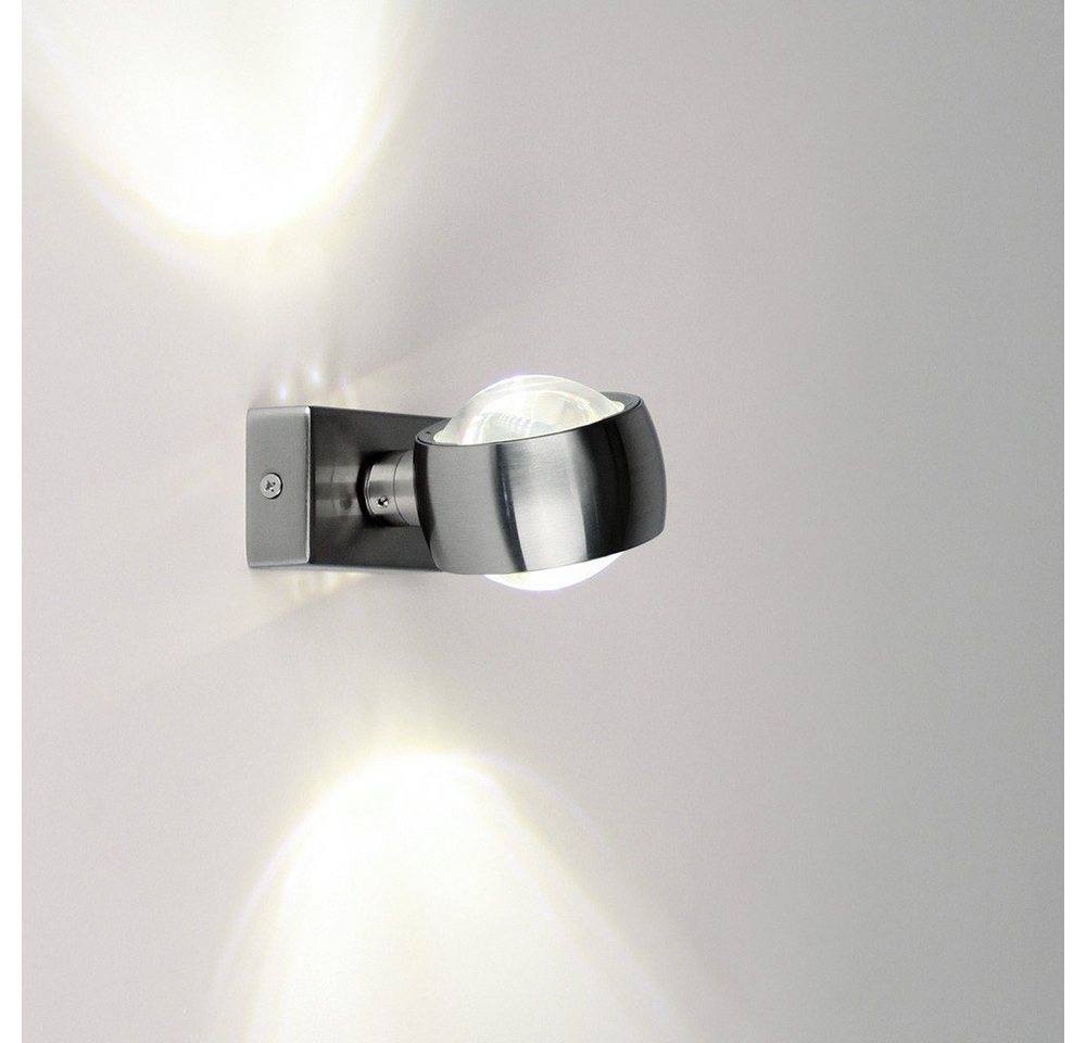 s.luce Wandleuchte LED Wandleuchte Beam modern Up & Down Alu-Gebürstet von s.luce
