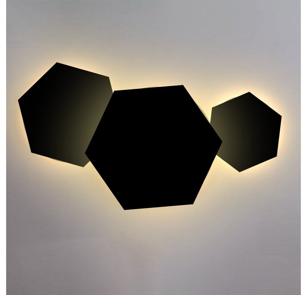 s.luce Wandleuchte LED Wandleuchten Kombination Hive Schwarz, Warmweiß von s.luce