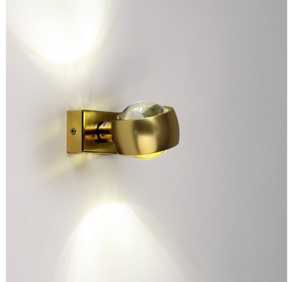 s.luce Wandleuchte Wandleuchte Beam Up&Down mit Linsen Gold von s.luce