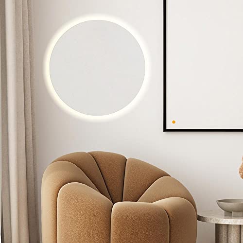 s.luce indirekte LED Wandleuchte Plate dimmbar 230V, Farbe:Weiß, Größe:Ø 50cm von s`luce