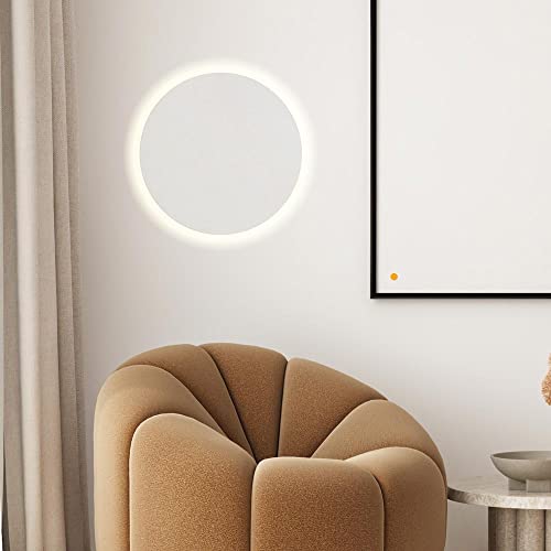 s.luce indirekte LED Wandleuchte Plate dimmbar 230V, Farbe:Weiß, Größe:Ø 40cm von s.luce