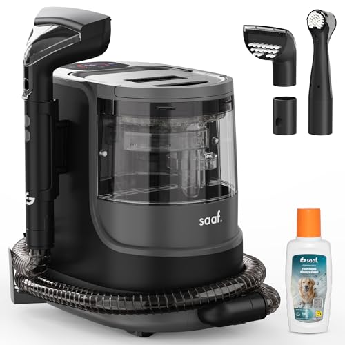 Fleckenreiniger - 7-teiliges Set - Mit Dampffunktion - Teppich- und Sofa-Reiniger - bis 100°C - Schwarz - von Saaf - Low foaming cleaning fluid Fleckenreiniger - 7-teiliges Set - Mit Dampffunktion - Teppich- und Sofa-Reiniger - bis 100°C - Schwarz - von Saaf - Low foaming cleaning fluid von saaf