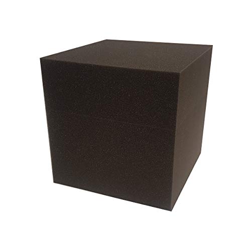 saarschaum Schaumstoff Würfel Sitzcube Bandscheibenwürfel Gleichgewichtskissen Bauklotz Hocker Kubus Akustikschaum 50x45x35cm schwarz + weitere ABM. u. Raumgewichte (ohne Bezug) von saarschaum