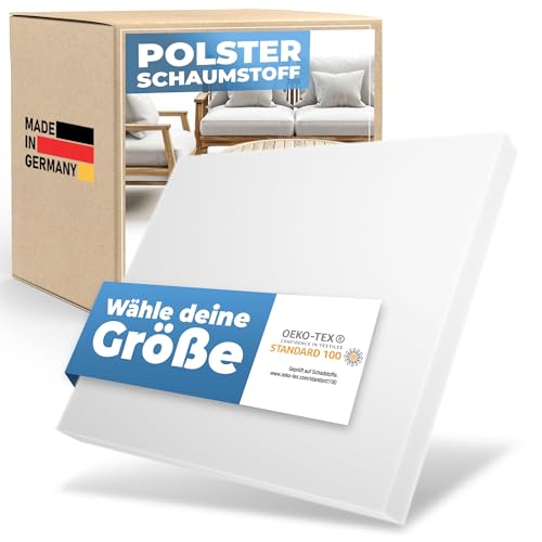 saarschaum Polster Schaumstoff für Sitzkissen • Komfortschaum • Zuschnitt 120 x 100 x 8 cm • RG 35/55 saarschaum Polster Schaumstoff für Sitzkissen • Komfortschaum • Zuschnitt 120 x 100 x 8 cm • RG 35/55 von saarschaum