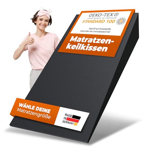 saarschaum • Keilkissen-Matratzenkeil • Orthopädische Keilmatratze zur Bettneigung • Erhöhungskeil für gesündere Schlafposition • Schräg schlafen • 140 x 200cm (2 x 70x200cm) FSA 2750 von saarschaum