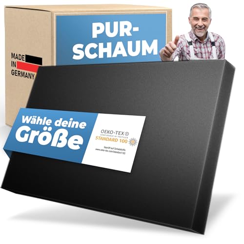 saarschaum • PUR Schaumstoffplatte • Wähle Raumgewicht und Stärke • RG 8080 202x122x3cm • Schaumstoff meterware • auflagen, Kissen & Polster von saarschaum