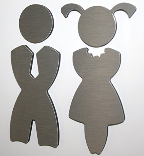 sabro-design WC Schild Schilder Edelstahloptik Toilettenschild Türschild Damen Herren sabro-design WC Schild Schilder Edelstahloptik Toilettenschild Türschild Damen Herren von sabro-design