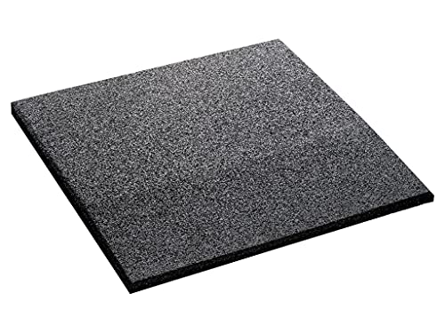 PROFIMAT® 2 in 1 Reifenschoner & Auffahrrampe 50x50x1-3 cm | Recycling Gummigranulat | Reifenschutzmatte flach Schwarz von safe elastic