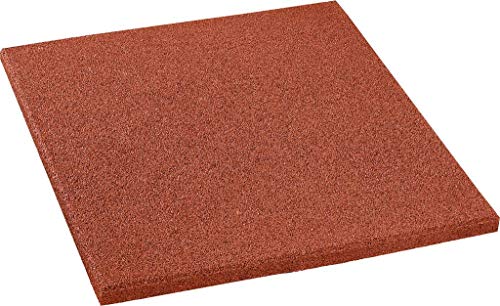 PROFIMAT® Fallschutzmatte 500x500x25 mm in Signalfarbe Rot - Sicherer Spieluntergrund | Fallschutz | Geprüft von safe elastic