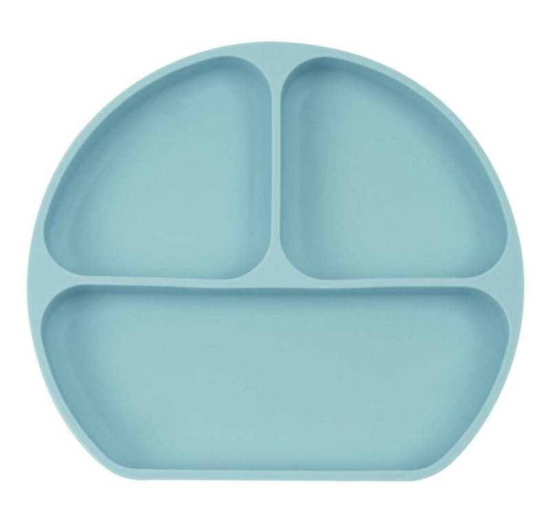 safta Kindergeschirr-Set Teller Bear Silikon Saugnapf Hellblau (20,5 x 2,5 x 18 cm) von safta