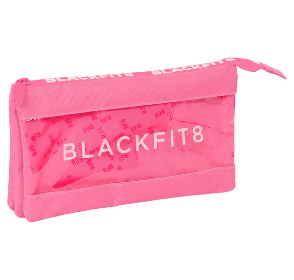 safta Papierscheren Dreifaches Mehrzweck-Etui BlackFit8 Glow up Rosa (22 x 12 x 3 cm) von safta