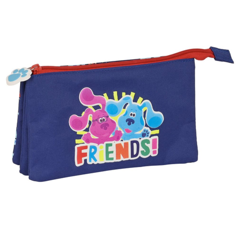 safta Papierscheren Dreifaches Mehrzweck-Etui Blue's Clues Marineblau (22 x 12 x 3 cm) von safta