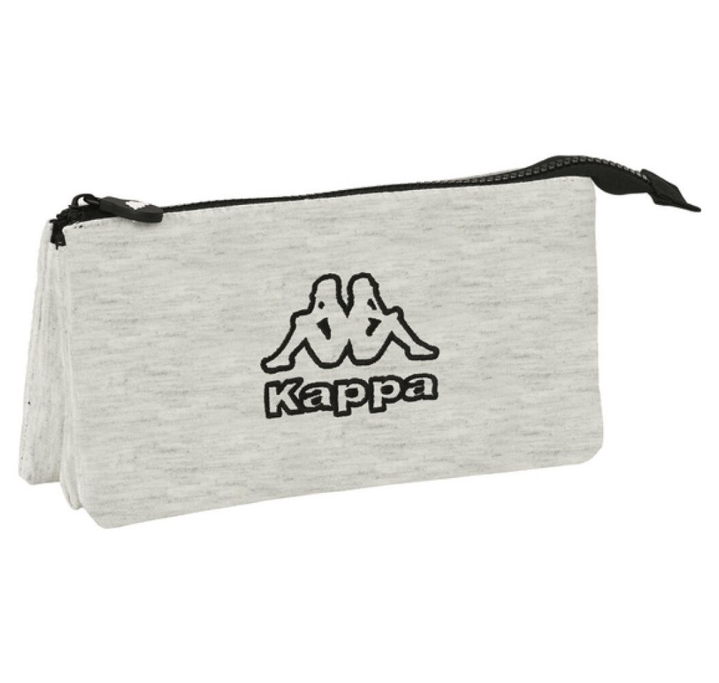 safta Papierscheren Dreifaches Mehrzweck-Etui Kappa Grey knit Grau (22 x 12 x 3 cm) von safta