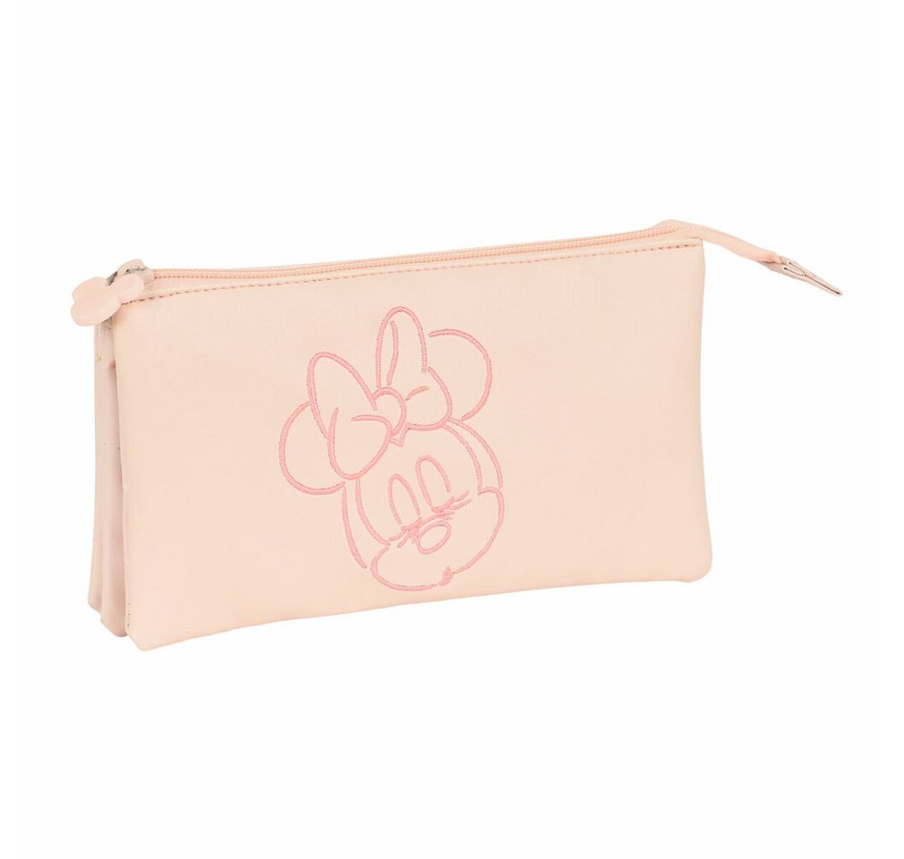 safta Papierscheren Dreifaches Mehrzweck-Etui Minnie Mouse Baby Rosa (22 x 12 x 3 cm) von safta