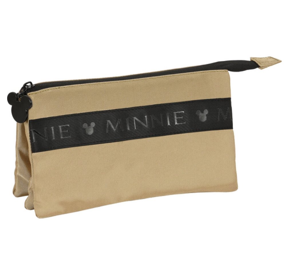 safta Papierscheren Dreifaches Mehrzweck-Etui Minnie Mouse Premium Beige (22 x 12 x 3 cm) von safta