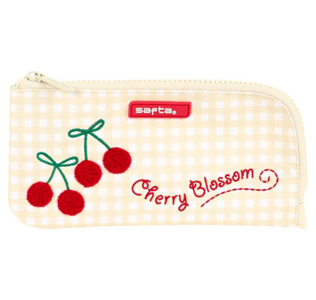 safta Papierscheren Schulmäppchen Cherry Beige (23 x 11 x 1 cm) von safta