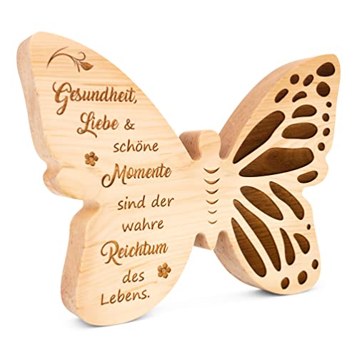 sagl.tirol großer Schmetterling aus Zirbenholz (Schmetterling Gesundheit, Liebe & schöne Momente) von sagl.tirol