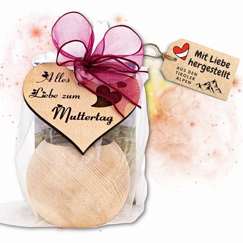 sagl.tirol® Teelichthalter rund aus Zirbenholz, Muttertagsgeschenk, Muttertag, Muttertagsgeschenke für Mama, Geschenke für Mama, Geschenke Mama von sagl.tirol