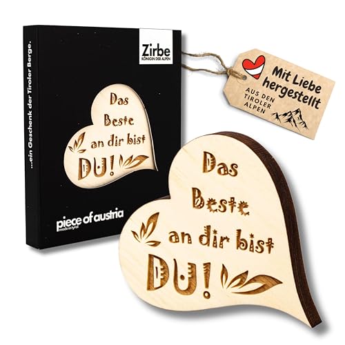sagl.tirol Zirbenherz Mini in hochwertiger Verpackung (Das Beste an dir bist du…) von sagl.tirol