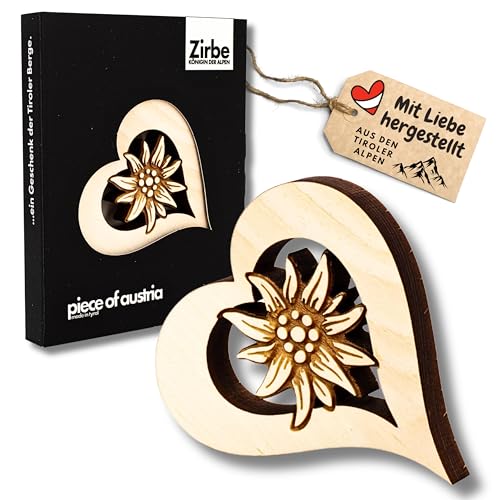 Zirbenherz Mini in hochwertiger Verpackung (Edelweiss…) von sagl.tirol