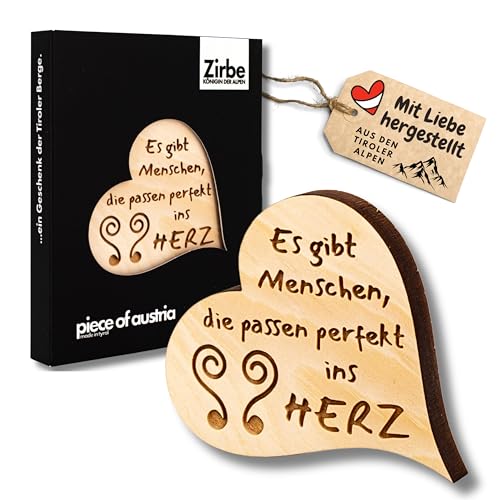 sagl.tirol Zirbenherz Mini in hochwertiger Verpackung (Es gibt Menschen die passen.…) von sagl.tirol