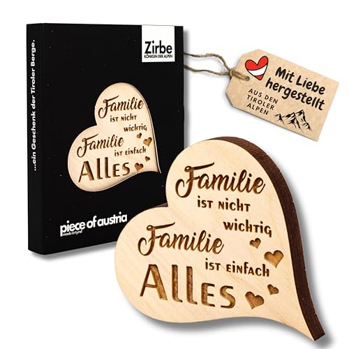 sagl.tirol Zirbenherz Mini in hochwertiger Verpackung (Familie ist Nicht…) von sagl.tirol