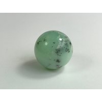Kugel - Perle Chrysopras Prase Opal Chrysopal Aus Java Indonesien Seltener Natürlicher Stein Spiegel Poliert Mit Kleinem Loch 24, 3 G von saharagems